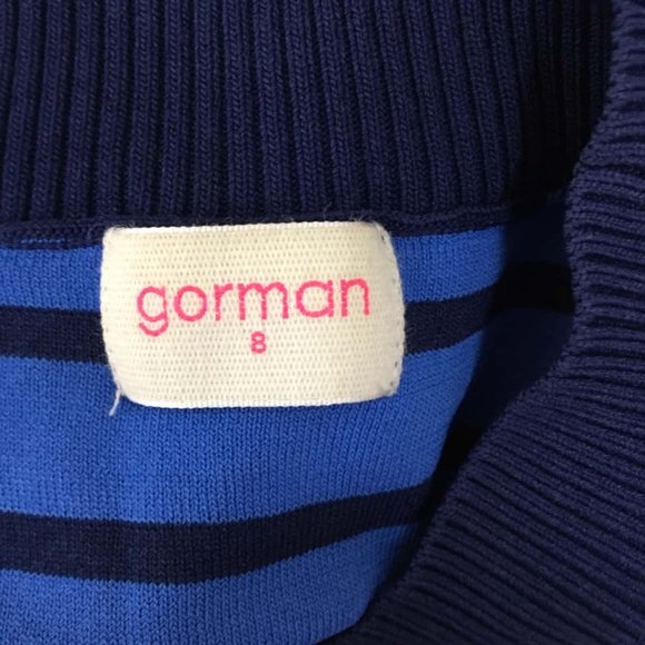 GORMAN Lola Stripe Blue Cold Shoulder Midi Dress - Picture 7 of 9